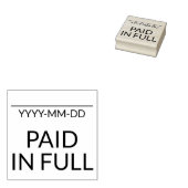 無地の「全額を支払う」ゴム印 ラバースタンプ (押印)