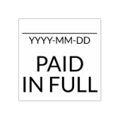 無地の「全額を支払う」ゴム印 ラバースタンプ (インプリント)