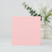 無地のColor Light Pink Background招待状。 招待状 (スタンド正面)