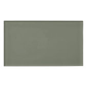 無地のMoss Green Rectangle Nameタグ 名札 (正面)
