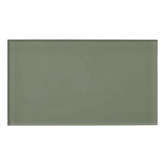 無地のMoss Green Rectangle Nameタグ 名札 (正面)