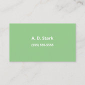 無地のSage Green Minimalist名刺 名刺 (正面)