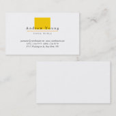 無地イエローホワイトプロフェッショナル名刺 名刺 (正面/裏面)