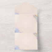 無地カラーの招待状 発表カード オールインワン招待状 (内側)