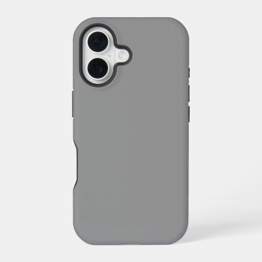 無地グレー iPhone 16ケース (裏面)
