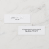 無地スリムプロフェッショナルホワイトカラービジネスカード スキニー名刺 (正面/裏面)