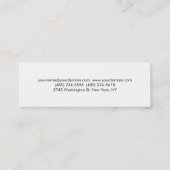 無地スリムプロフェッショナルホワイトカラービジネスカード スキニー名刺 (裏面)