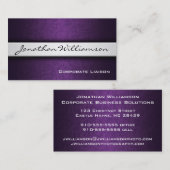無地パープルモダンプロフェッショナル名刺 名刺 (正面/裏面)