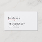 無地実在白地代理トレンディー名刺 名刺 (裏面)