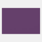 無地無地の色の深夜紫 ラッピングペーパーシート (正面)