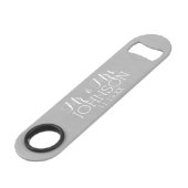 無地 シルバー - 結婚式のMr&Mrs ギフト スピード栓抜き (正面アングル)