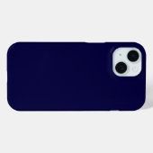 無地: ネイビーブルー Case-Mate iPhoneケース (裏面 (横))