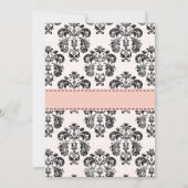 無地 ピンクとブラックのダマスク (裏面)