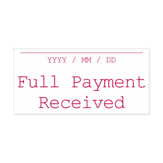 無地「全額お支払い頂いた」ゴム印 セルフインキングスタンプ (デザイン)