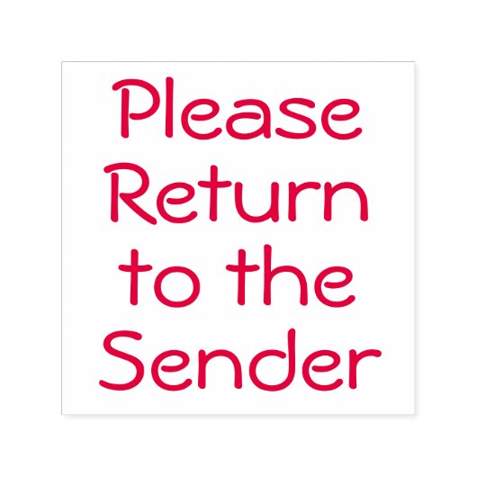 無地「送信者に戻る」ゴム印 セルフインキングスタンプ (デザイン)