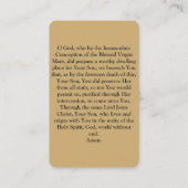 無垢な概念とCherubsの祈りの言葉カード 名刺 (裏面)