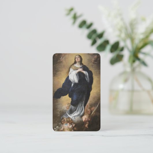 無垢な概念とCherubsの祈りの言葉カード 名刺 (スタンド正面)