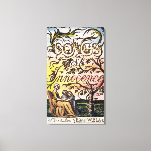 「無垢の歌と経験の歌」のタイトルページ キャンバスプリント (正面)