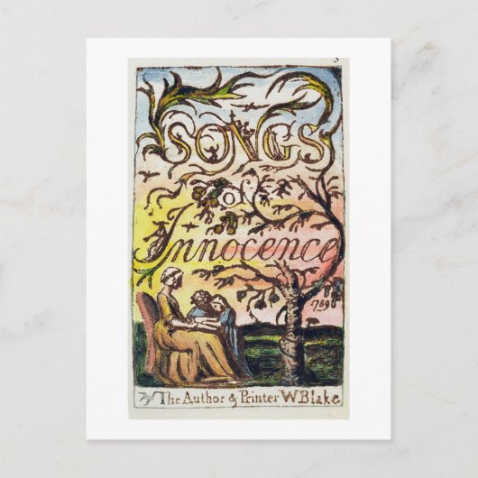 「無垢の歌と経験の歌」のタイトルページ ポストカード (正面)