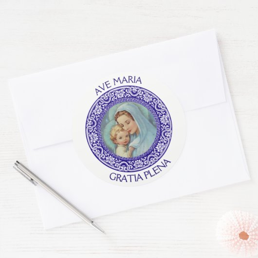 無垢ヴァージンメアリーベビーイエス ラウンドシール (封筒)