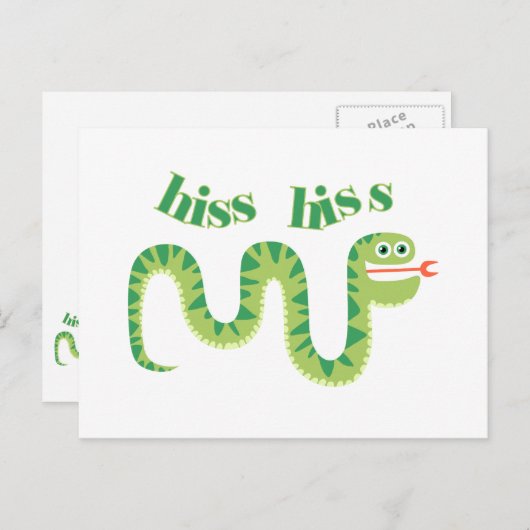 無声スー音の無声スー音のヘビ ポストカード (正面/裏面)