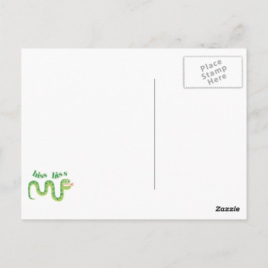 無声スー音の無声スー音のヘビ ポストカード (裏面)
