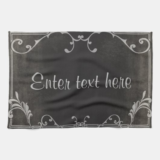 無声映画の原稿カード台所タオル キッチンタオル (横)