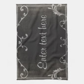 無声映画の原稿カード台所タオル キッチンタオル (縦)