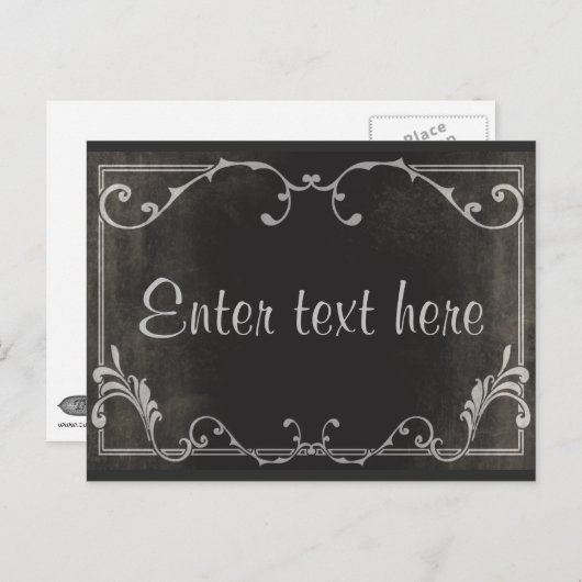 無声映画の原稿カード郵便はがき ポストカード (正面/裏面)