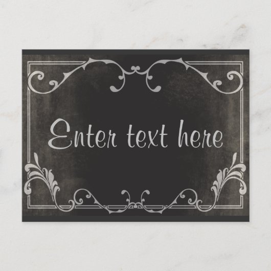 無声映画の原稿カード郵便はがき ポストカード (正面)