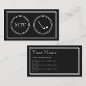 "無声映画"のゴルフインストラクターの名刺 名刺 (正面/裏面)