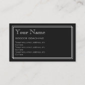 "無声映画"のサッカーのコーチの名刺 名刺 (裏面)