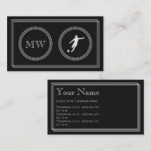 "無声映画"のサッカーのコーチの名刺 名刺 (正面/裏面)