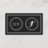 "無声映画"のサッカーのコーチの名刺 名刺 (正面)