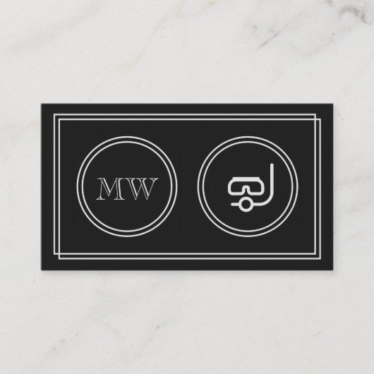 "無声映画"のダイビングのインストラクターの名刺 名刺 (正面)