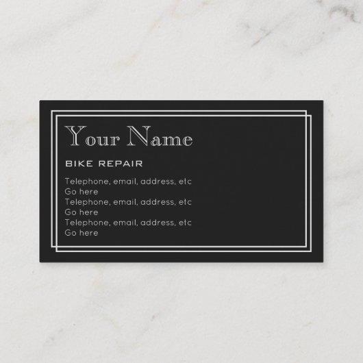 "無声映画"のバイク修理名刺 名刺 (裏面)