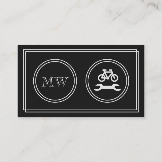 "無声映画"のバイク修理名刺 名刺 (正面)