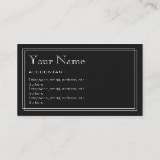 "無声映画"の会計士の名刺 名刺 (裏面)