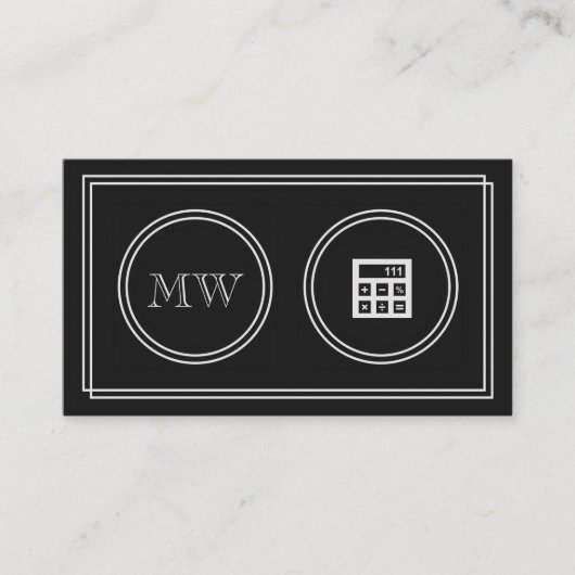 "無声映画"の会計士の名刺 名刺 (正面)