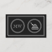 "無声映画"の煉瓦工の名刺 名刺 (正面)