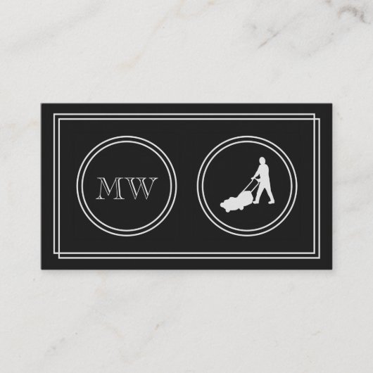 "無声映画"の芝生の心配の名刺 名刺 (正面)