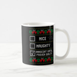 無実のまま無罪のクリスマス コーヒーマグカップ