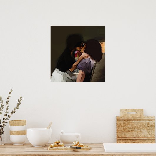 無実キス ポスター (キッチン)