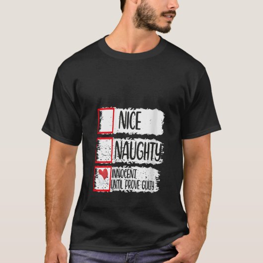 無実+無邪気+有罪証明までNicky+Vネック Tシャツ (正面)