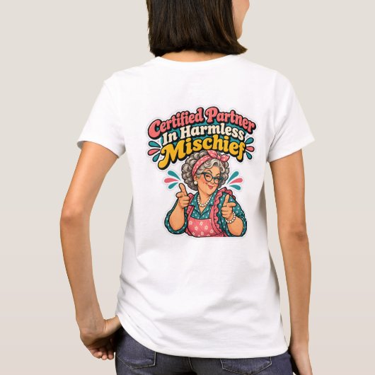 無害ないたずら認定パートナー Tシャツ (裏面)