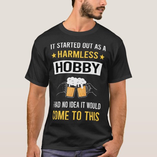 無害な趣味 セルフビール醸造 セルフビール 醸造家 Tシャツ (正面)
