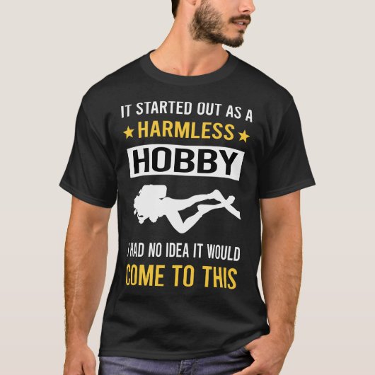 無害ホビースキューバダイビングダイバー Tシャツ (正面)