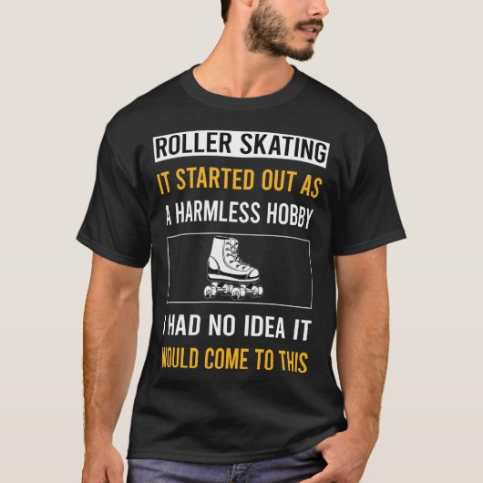 無害ホビーローラースケートで滑るスケートスケーター Tシャツ (正面)