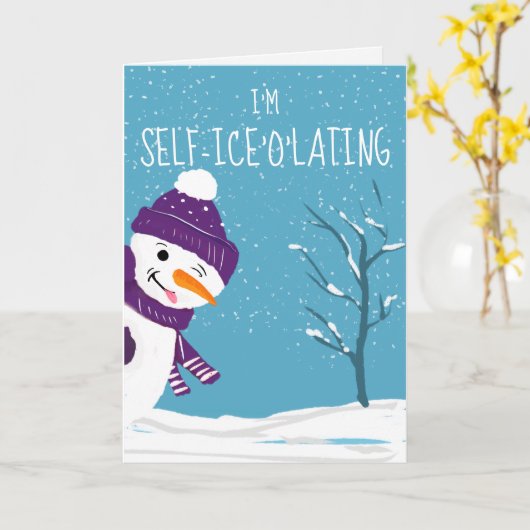 無害雪だるま自氷性 カード (黄色い花)