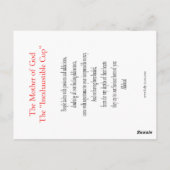 無尽蔵カップ祈りの言葉カード ポストカード (裏面)